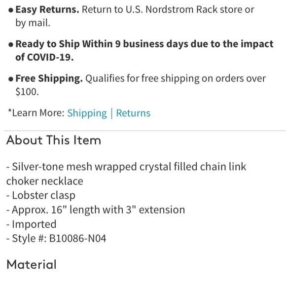 Betsey Johnson crystal filled mesh choker - Picture 5 of 5